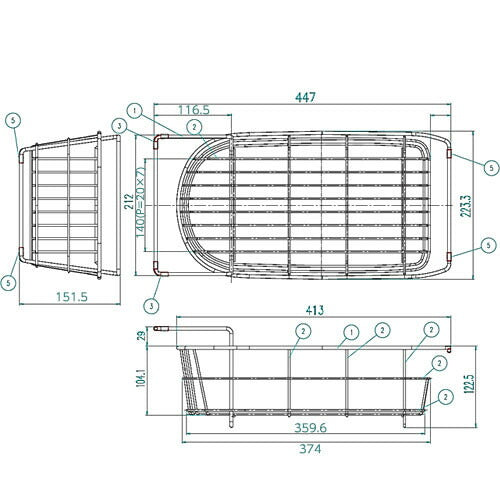 LIXIL(サンウェーブ) 水切りカゴ 【品番:JVMK】
