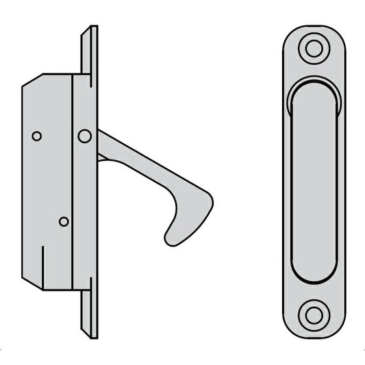 ノダ（NODA）　引込み戸用手掛けフック 75×15×18mm 1セット入　【品番：P-895】