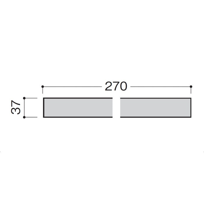 ノダ（NODA）　階段踏板用木口化粧材 長さ270×幅37×厚み0.5mm 1個入　チェリーミディアム　【品番：P-159E2】