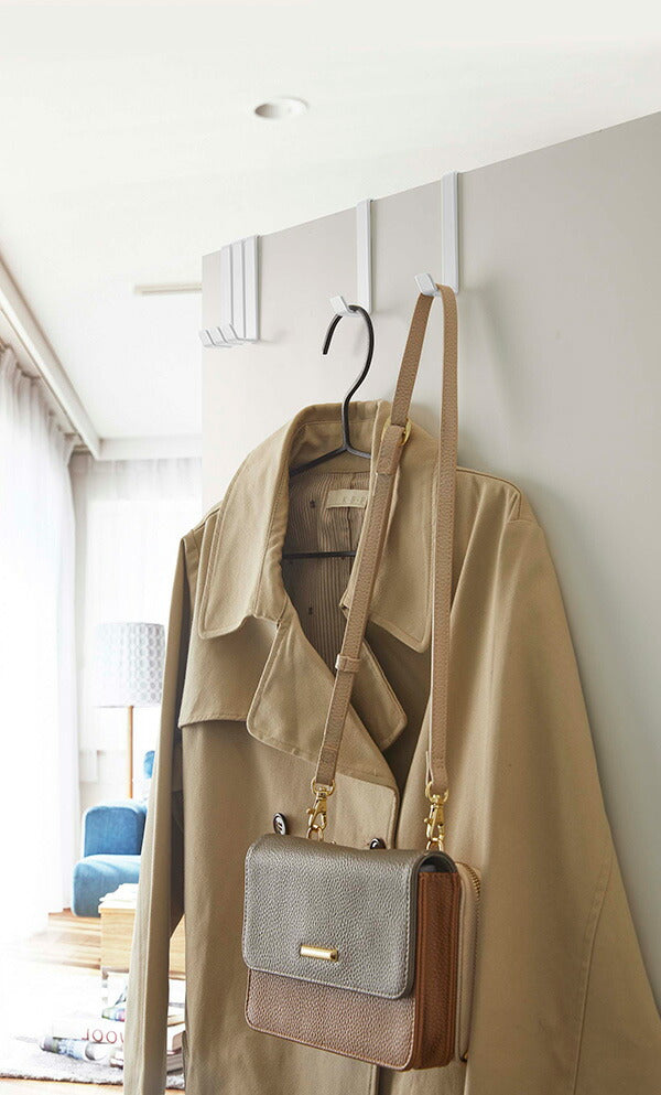 【メール便対応】山崎実業 ドアハンガー スマート 5個組 ホワイト 4903208048903 【品番：04890】