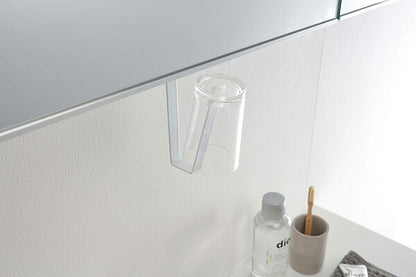 【メール便対応】山崎実業 洗面戸棚下タンブラーホルダー タワー ホワイト 4903208050029 【品番：05002】