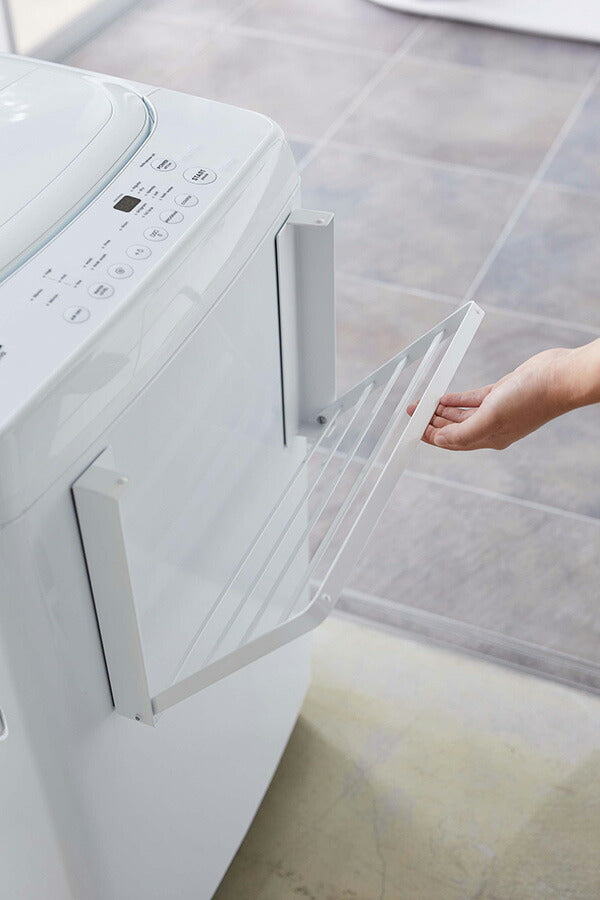 山崎実業 洗濯機横マグネット折り畳み棚 タワー ホワイト 4903208050968 【品番：05096】●