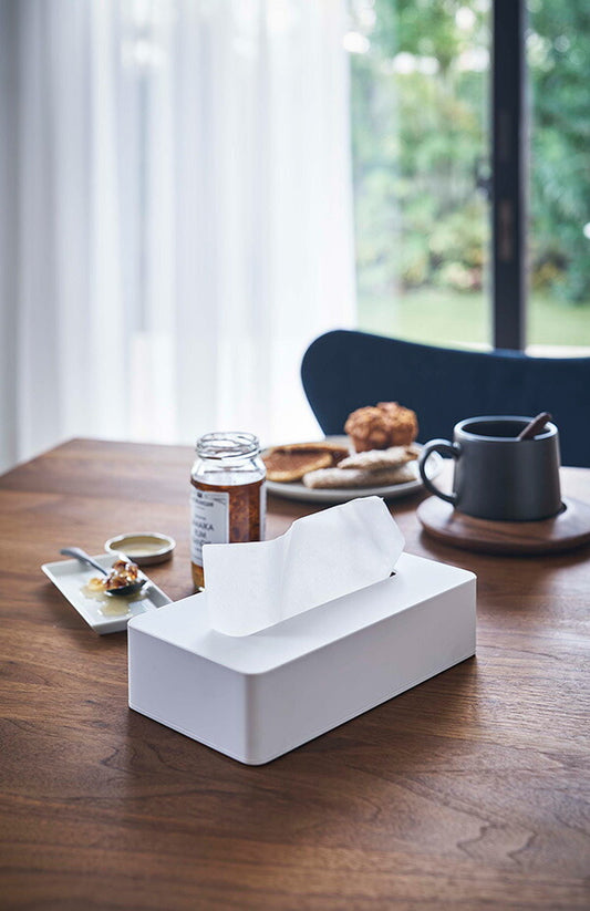 山崎実業 コンパクトティッシュケース タワー ホワイト 4903208050920 【品番：05093】