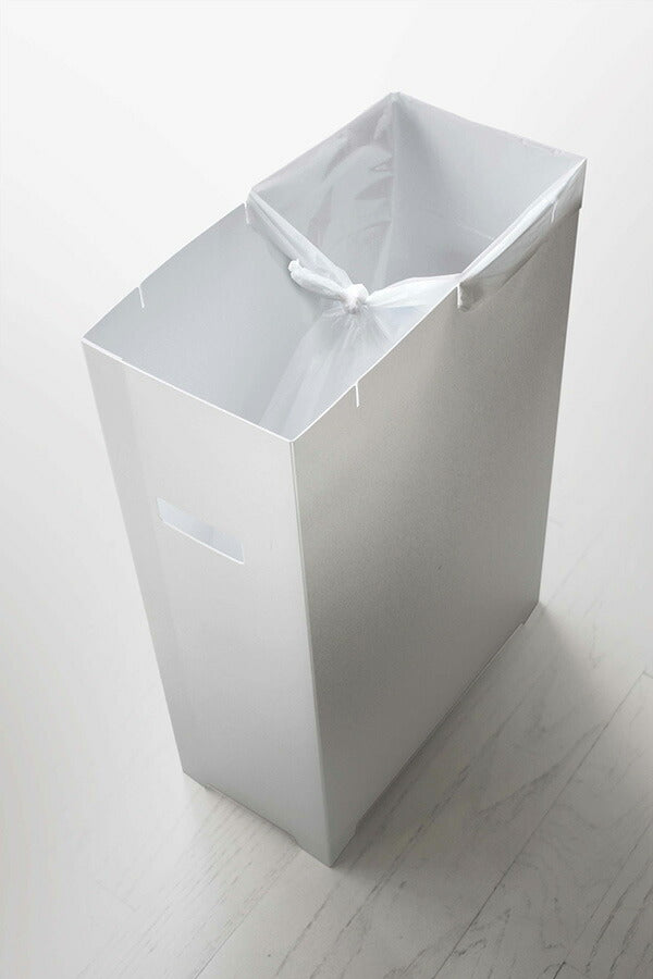 山崎実業 スリム蓋付きゴミ箱 タワー 2個組 ホワイト 4903208052054 【品番：05205】●