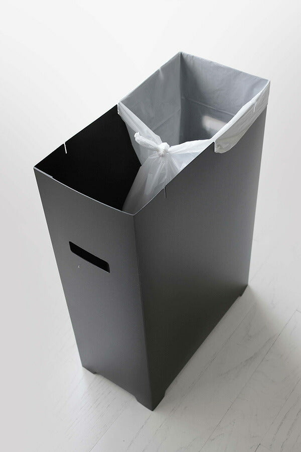 山崎実業 スリム蓋付きゴミ箱 タワー 2個組 ブラック 4903208052061 【品番：05206】●