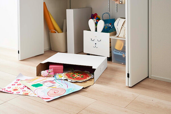 山崎実業 作品収納ボックス タワー 2個組 ホワイト 4903208053105 【品番：05310】●