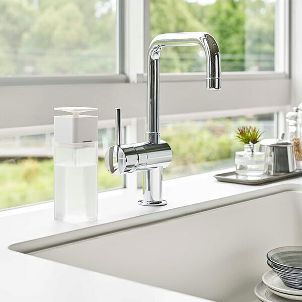 山崎実業 片手で出せるディスペンサー プレート ホワイト 4903208052153 【品番：05215】●