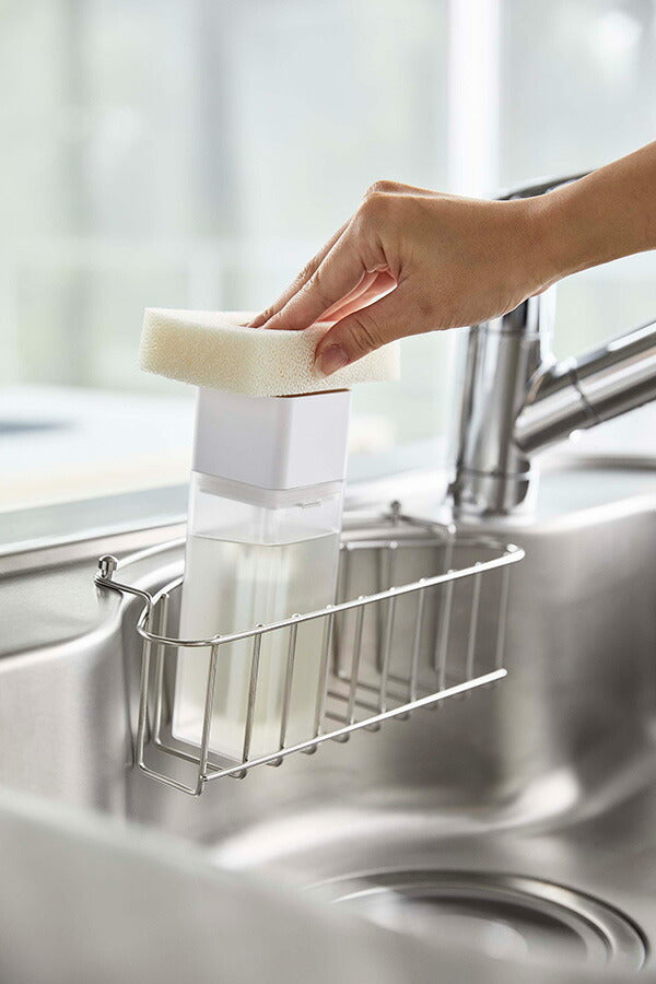 山崎実業 片手で出せるディスペンサー プレート ホワイト 4903208052153 【品番：05215】●