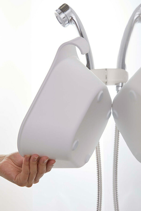 山崎実業 マグネット&引っ掛け湯おけ タワー ホワイト 4903208053785 【品番：05378】●