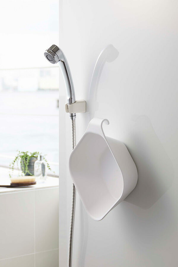 山崎実業 マグネット&引っ掛け湯おけ タワー ホワイト 4903208053785 【品番：05378】●