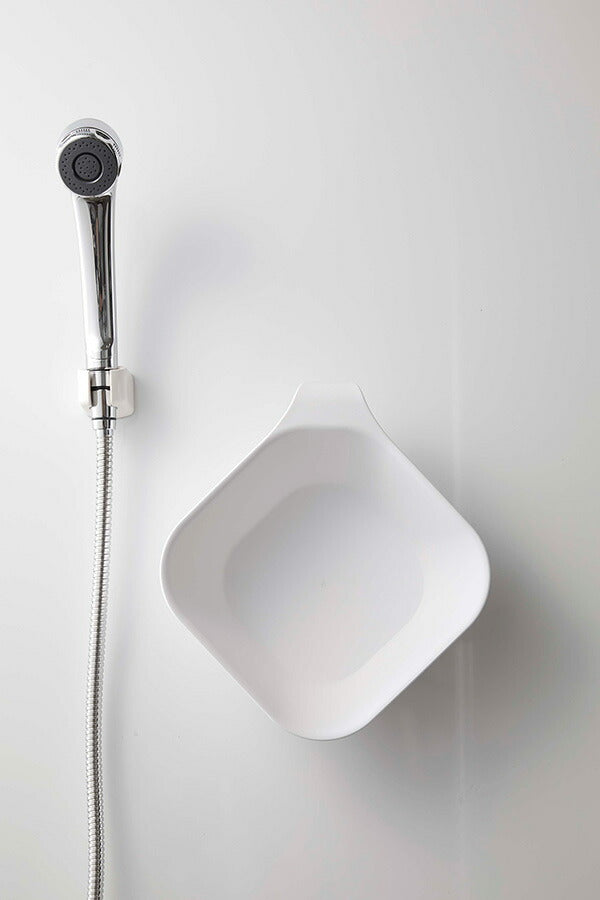 山崎実業 マグネット&引っ掛け湯おけ タワー ホワイト 4903208053785 【品番：05378】●