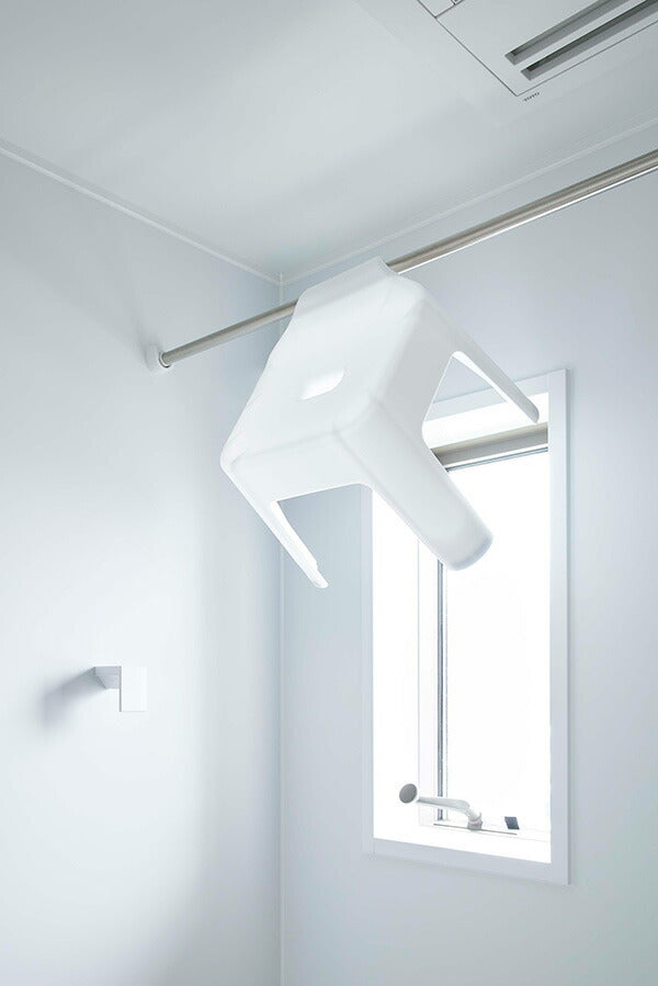 山崎実業 引っ掛け風呂イス タワー ホワイト 4903208053839 【品番：05383】●