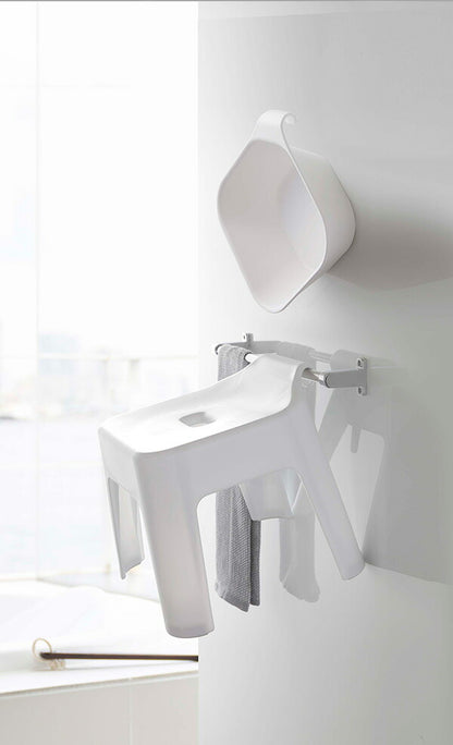 山崎実業 引っ掛け風呂イス タワー ホワイト 4903208053839 【品番：05383】●