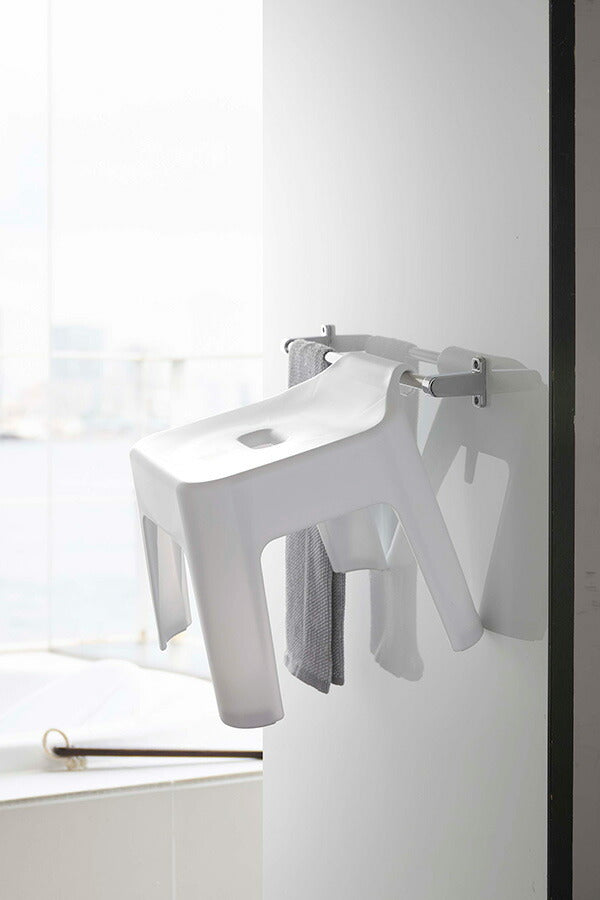 山崎実業 引っ掛け風呂イス タワー ホワイト 4903208053839 【品番：05383】●