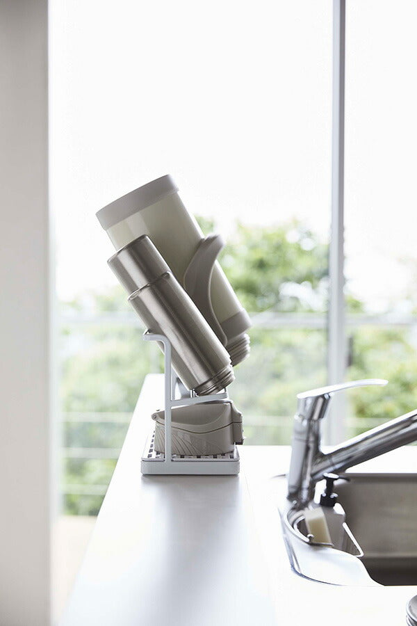 山崎実業 ワイドジャグボトルスタンド タワー ホワイト 4903208054096 【品番：05409】●