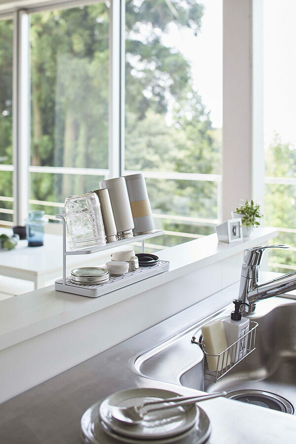 山崎実業 ワイドジャグボトルスタンド タワー ホワイト 4903208054096 【品番：05409】●