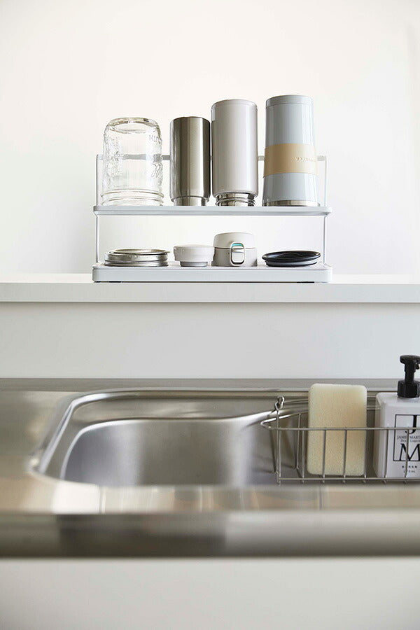 山崎実業 ワイドジャグボトルスタンド タワー ホワイト 4903208054096 【品番：05409】●