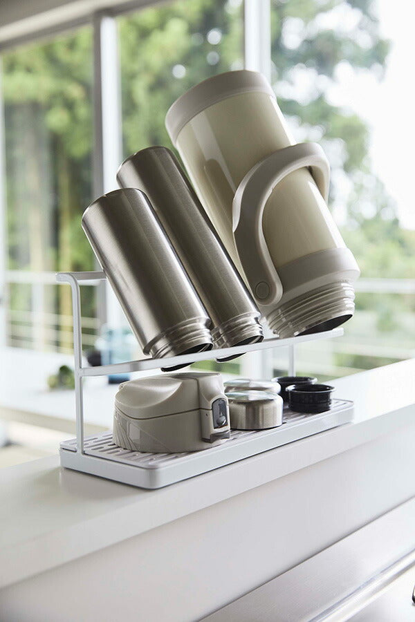 山崎実業 ワイドジャグボトルスタンド タワー ホワイト 4903208054096 【品番：05409】●