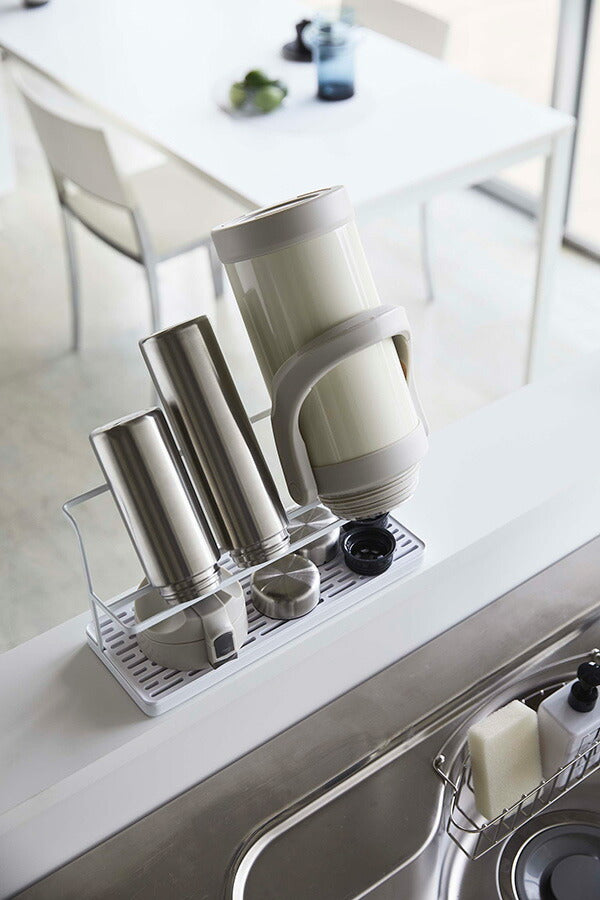 山崎実業 ワイドジャグボトルスタンド タワー ホワイト 4903208054096 【品番：05409】●