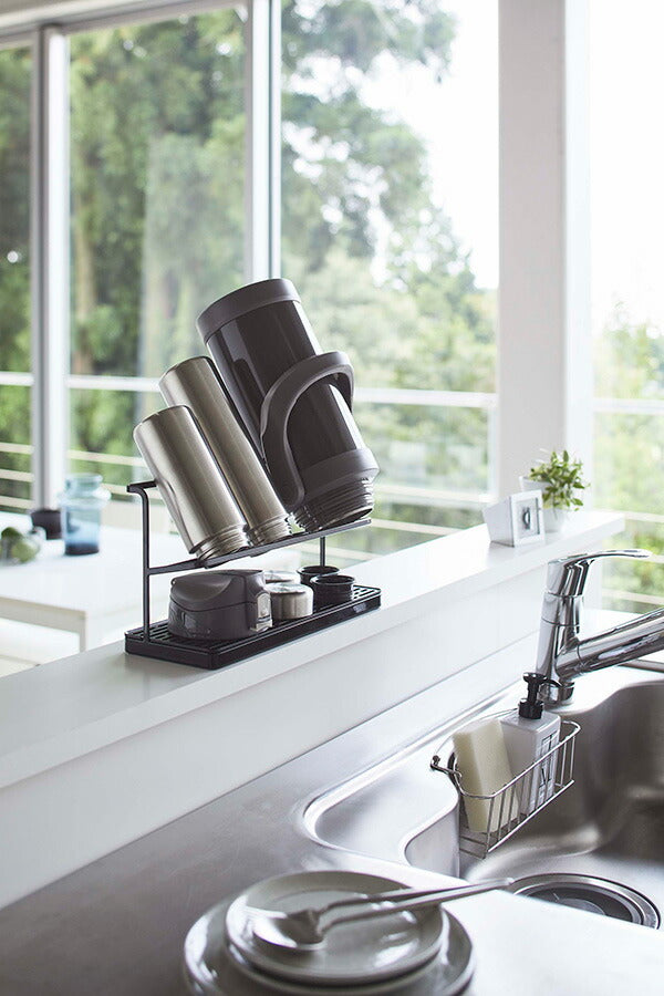 山崎実業 ワイドジャグボトルスタンド タワー ブラック 4903208054102 【品番：05410】●