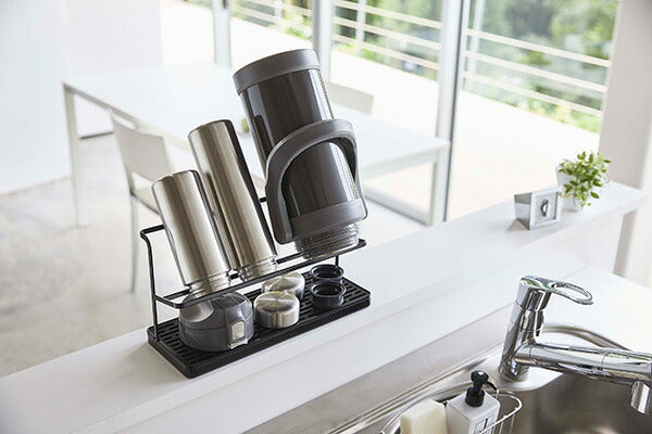 山崎実業 ワイドジャグボトルスタンド タワー ブラック 4903208054102 【品番：05410】●