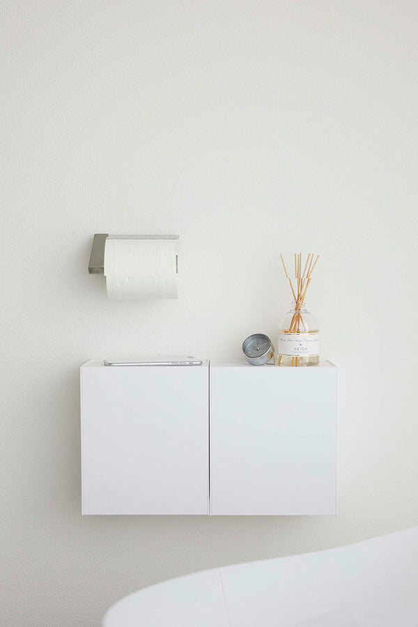 山崎実業 ウォールトイレポット&収納ケース タワー ホワイト 4903208054294 【品番：05429】●