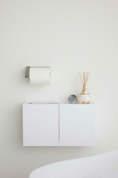 山崎実業 ウォールトイレポット&収納ケース タワー ホワイト 4903208054294 【品番：05429】●