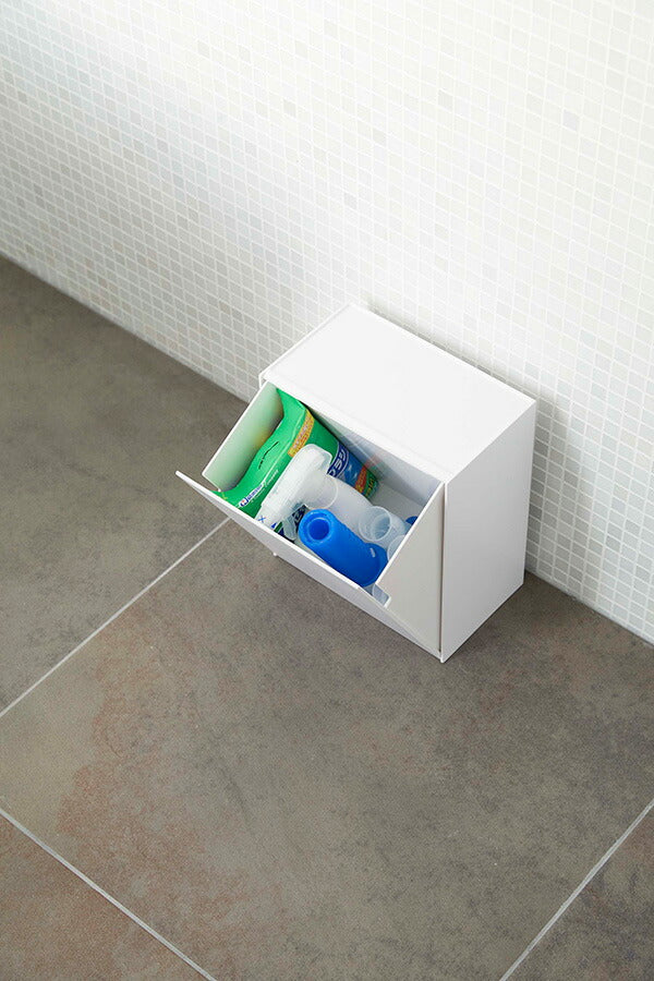 山崎実業 ウォールトイレポット&収納ケース タワー ホワイト 4903208054294 【品番：05429】●