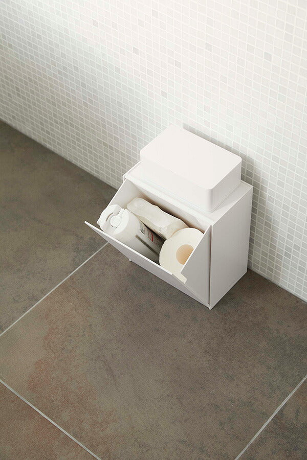 山崎実業 ウォールトイレポット&収納ケース タワー ホワイト 4903208054294 【品番：05429】●