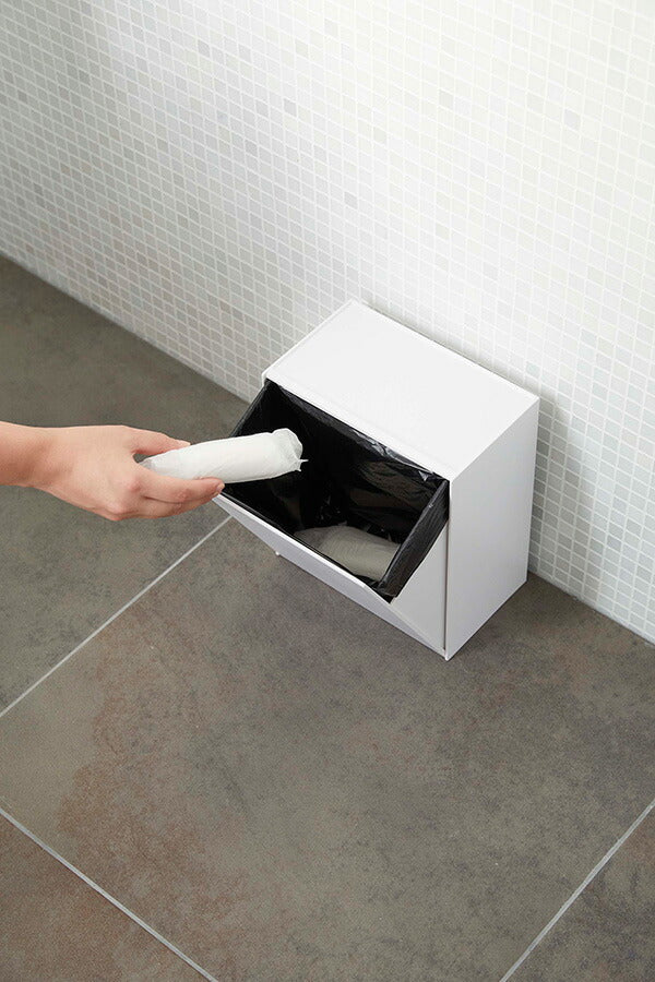 山崎実業 ウォールトイレポット&収納ケース タワー ホワイト 4903208054294 【品番：05429】●