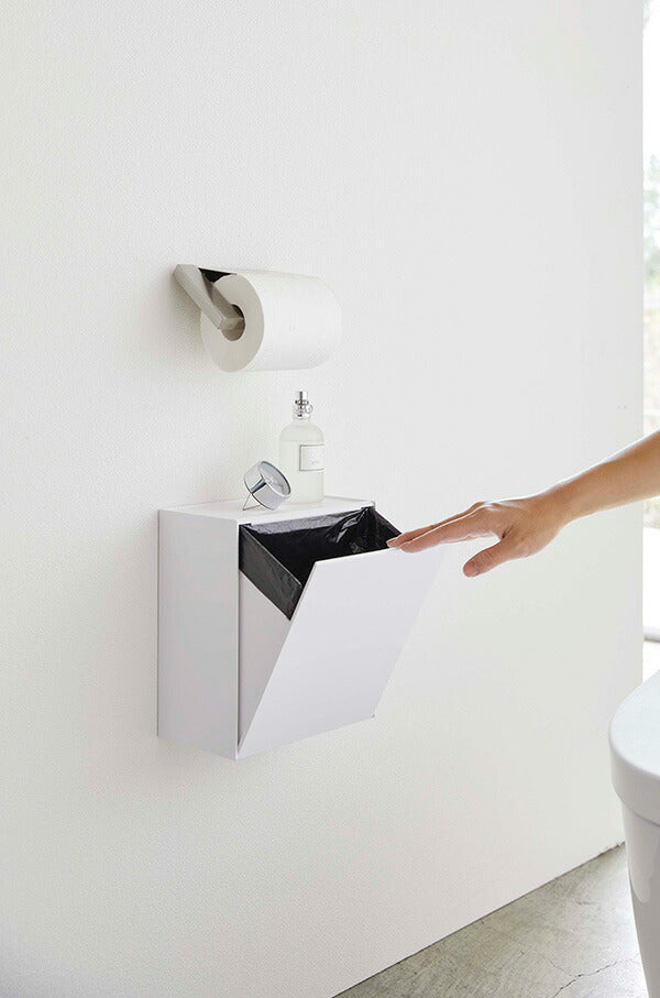 山崎実業 ウォールトイレポット&収納ケース タワー ホワイト 4903208054294 【品番：05429】●