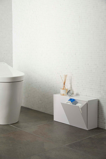 山崎実業 ウォールトイレポット&収納ケース タワー ホワイト 4903208054294 【品番：05429】●