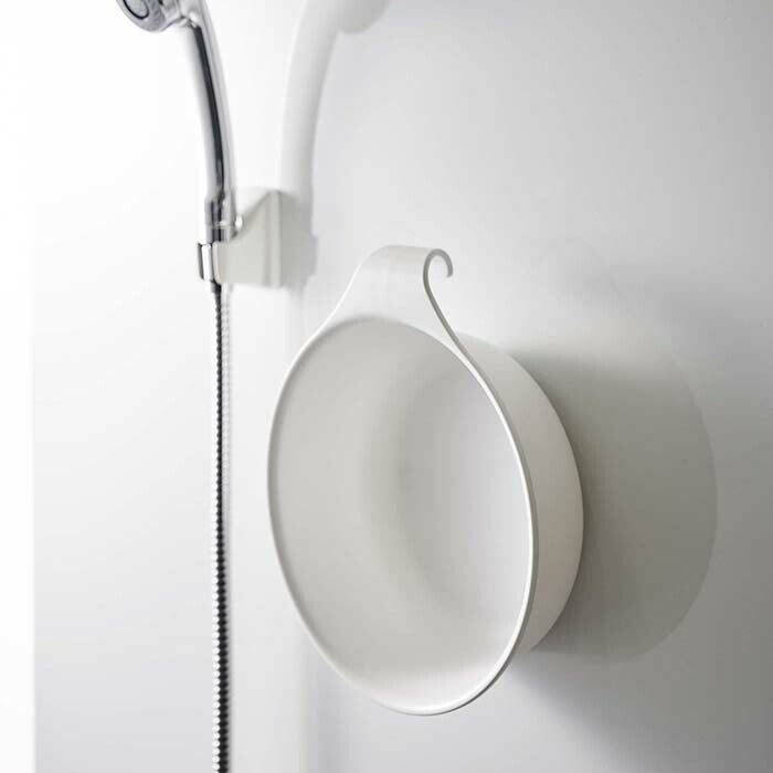 山崎実業　マグネット&引っ掛け湯おけ ミスト　ホワイト　【品番：07322】