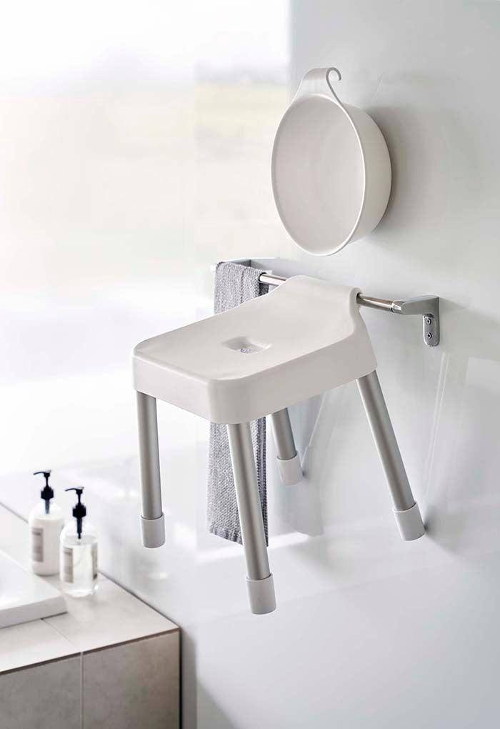 山崎実業　マグネット&引っ掛け湯おけ ミスト　ホワイト　【品番：07322】