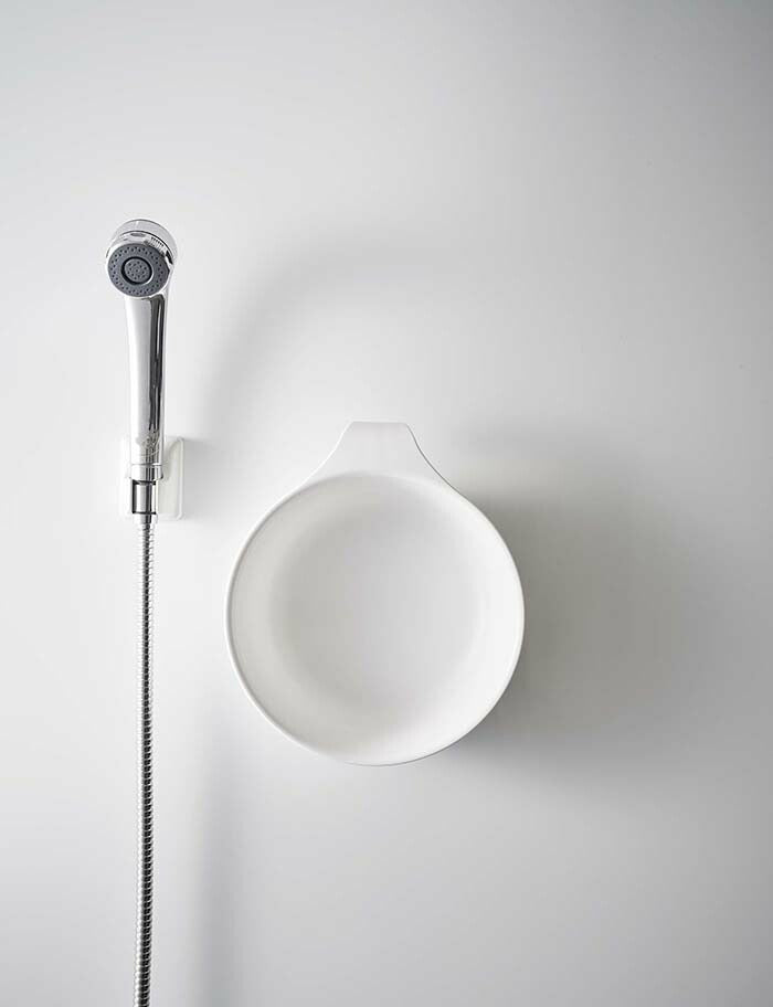 山崎実業　マグネット&引っ掛け湯おけ ミスト　ホワイト　【品番：07322】