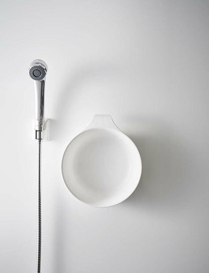 山崎実業　マグネット&引っ掛け湯おけ ミスト　ホワイト　【品番：07322】