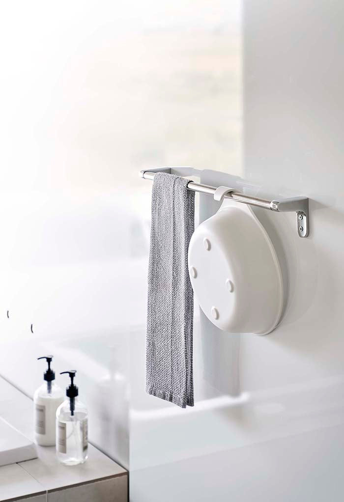 山崎実業　マグネット&引っ掛け湯おけ ミスト　ホワイト　【品番：07322】