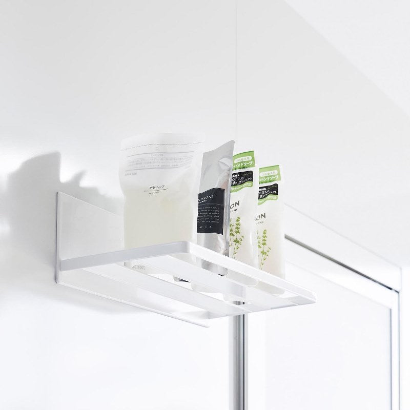 山崎実業　マグネットバスルーム バスタオル棚 ミスト ホワイト 4903208036719　【品番：03671】