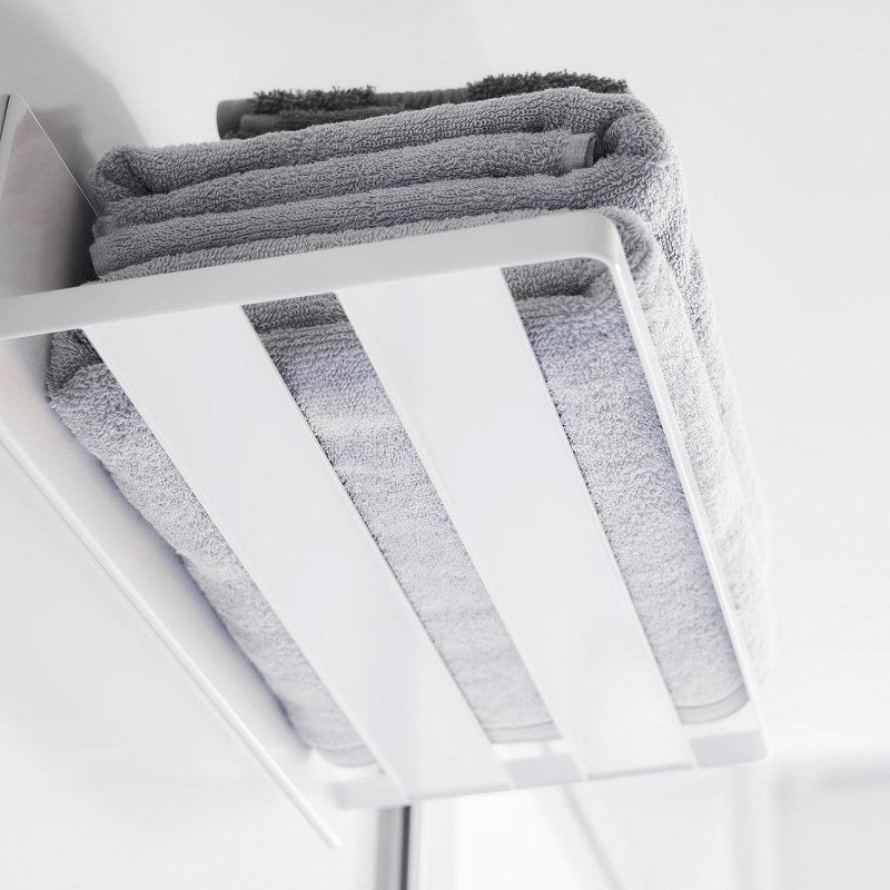 山崎実業　マグネットバスルーム バスタオル棚 ミスト ホワイト 4903208036719　【品番：03671】