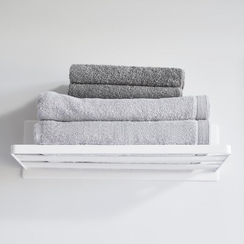 山崎実業　マグネットバスルーム バスタオル棚 ミスト ホワイト 4903208036719　【品番：03671】