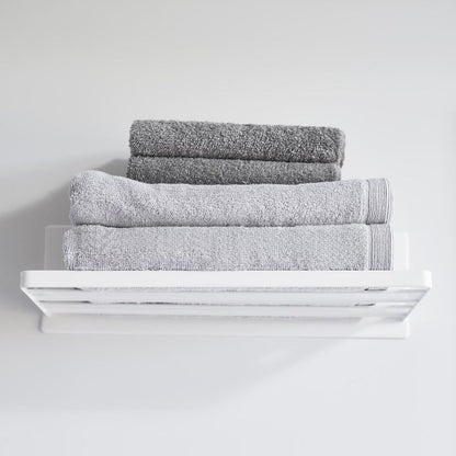 山崎実業　マグネットバスルーム バスタオル棚 ミスト ホワイト 4903208036719　【品番：03671】