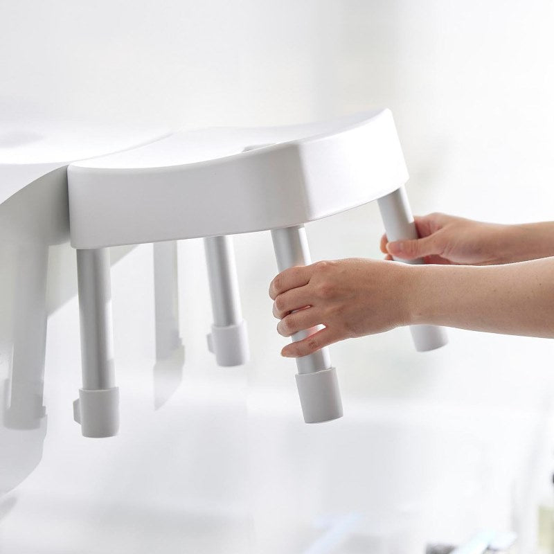 山崎実業　マグネット風呂イス ミスト SH25 ホワイト 4903208017213　【品番：01721】