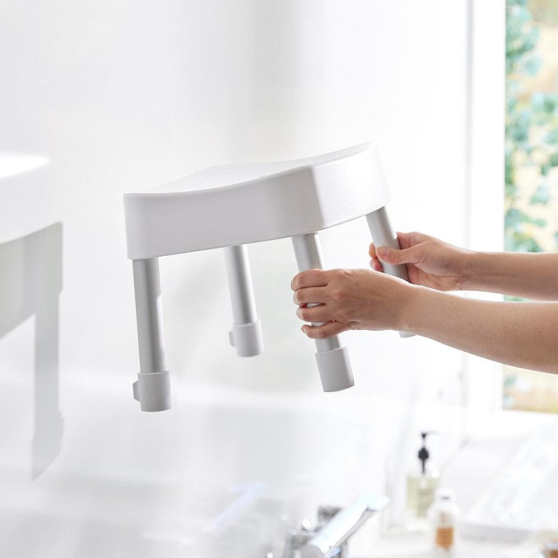 山崎実業　マグネット風呂イス ミスト SH25 ホワイト 4903208017213　【品番：01721】