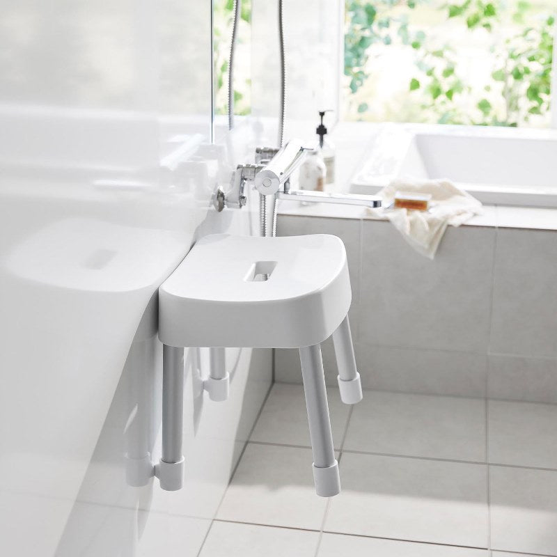 山崎実業　マグネット風呂イス ミスト SH30 ホワイト 4903208017237　【品番：01723】