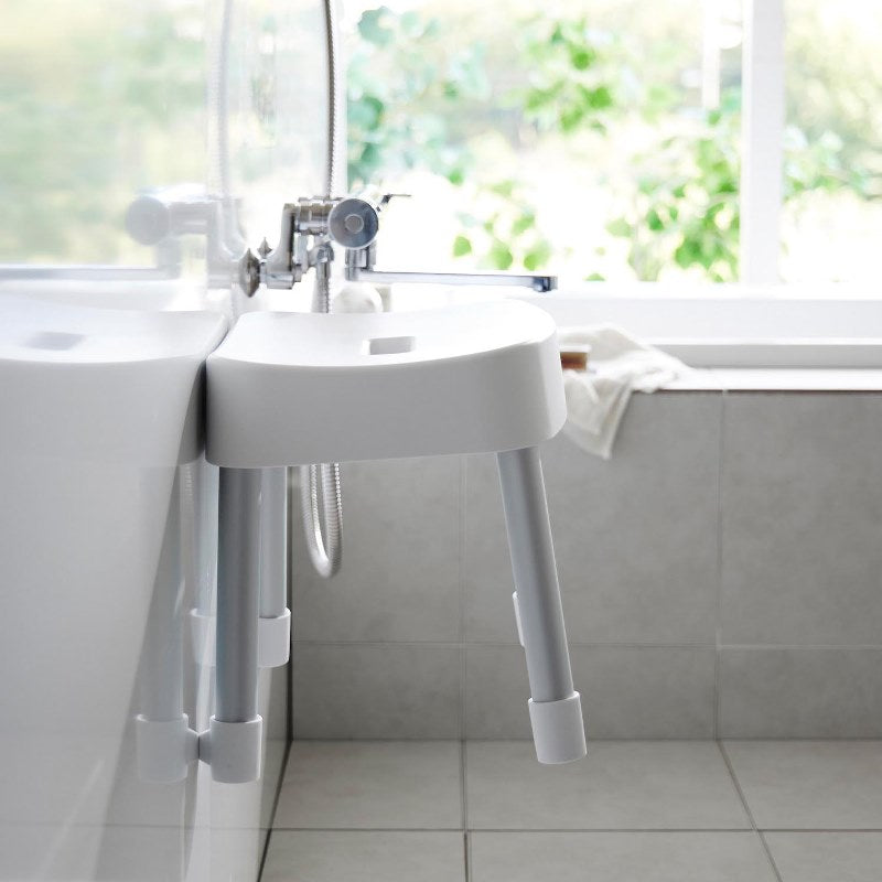 山崎実業　マグネット風呂イス ミスト SH30 ホワイト 4903208017237　【品番：01723】