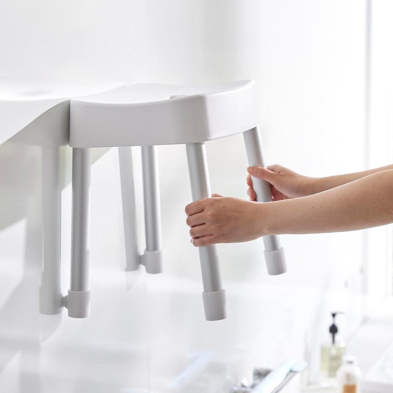 山崎実業　マグネット風呂イス ミスト SH35 ホワイト 4903208017251　【品番：01725】