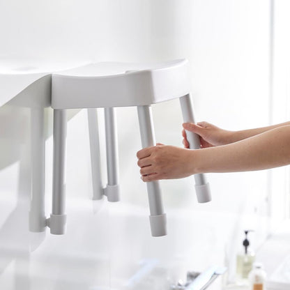 山崎実業　マグネット風呂イス ミスト SH35 ホワイト 4903208017251　【品番：01725】