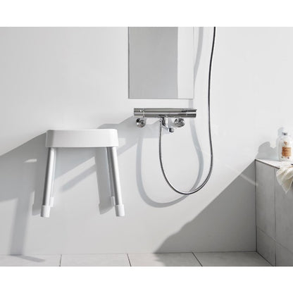 山崎実業　マグネット風呂イス ミスト SH35 ホワイト 4903208017251　【品番：01725】