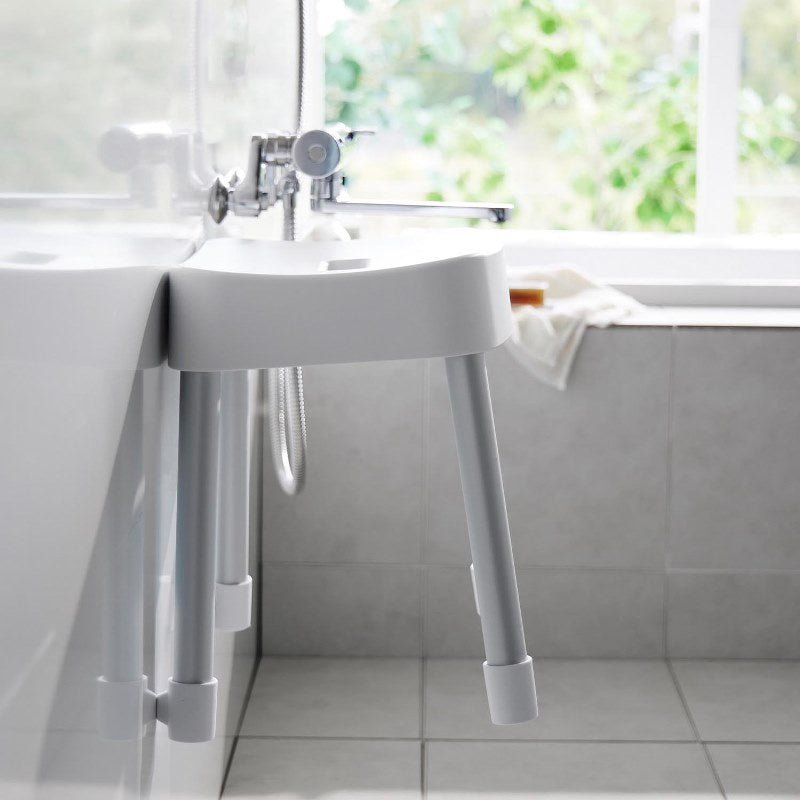 山崎実業　マグネット風呂イス ミスト SH35 ホワイト 4903208017251　【品番：01725】